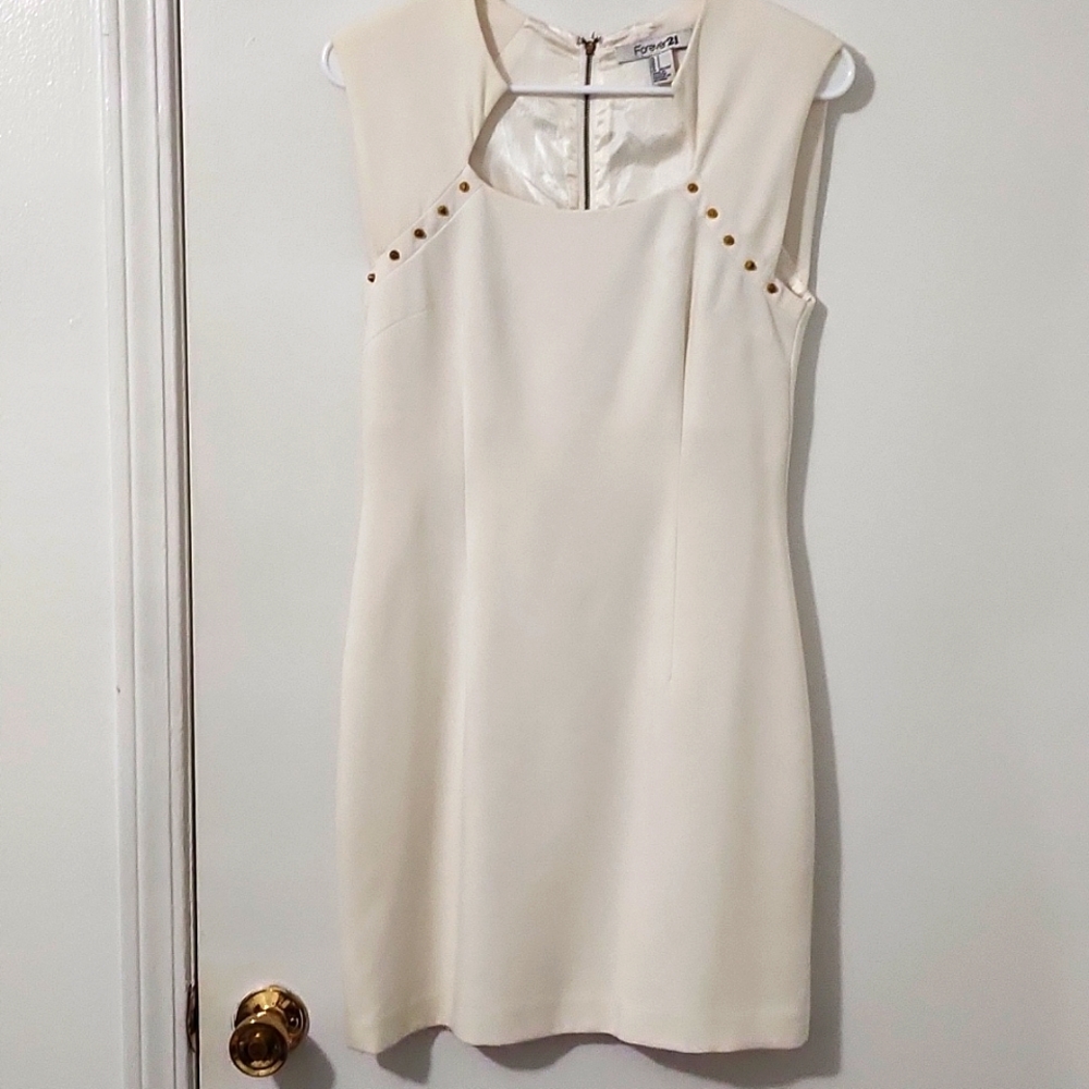 Forever 21 Studded Mini Dress White